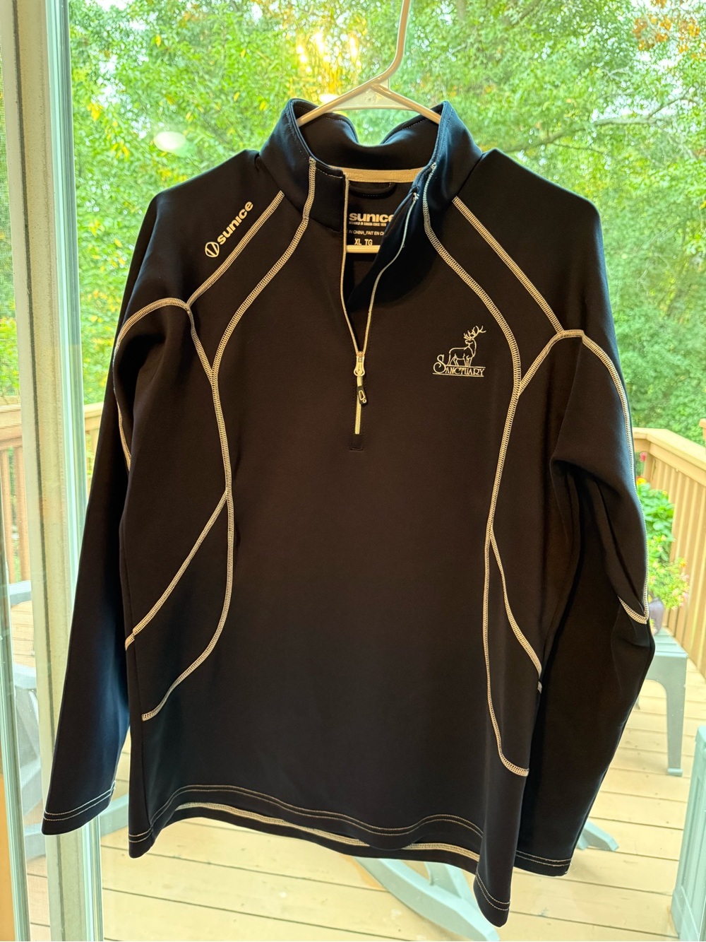 Sunice Black Quarter-Zip Performance Jacket